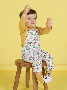Peto reversible amarillo con estampado animal para bebé niño MUMIXSAL / 21WG10J1SAL001