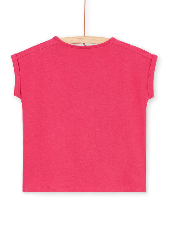 Camiseta rosa y azul, con estampado de tucán y lentejuelas LANAUTI1 / 21S901P2TMCF507