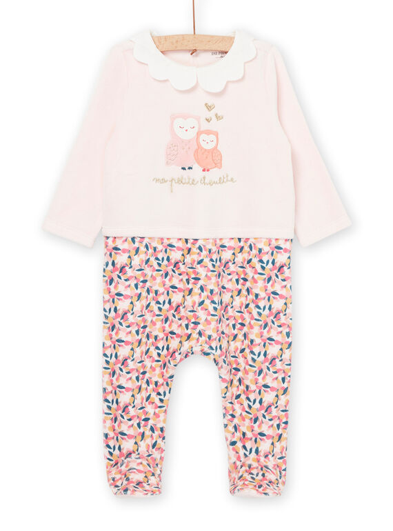 Pelele de manga larga con estampado de hojas PEFIGRECHOU / 22WH1333GRE632