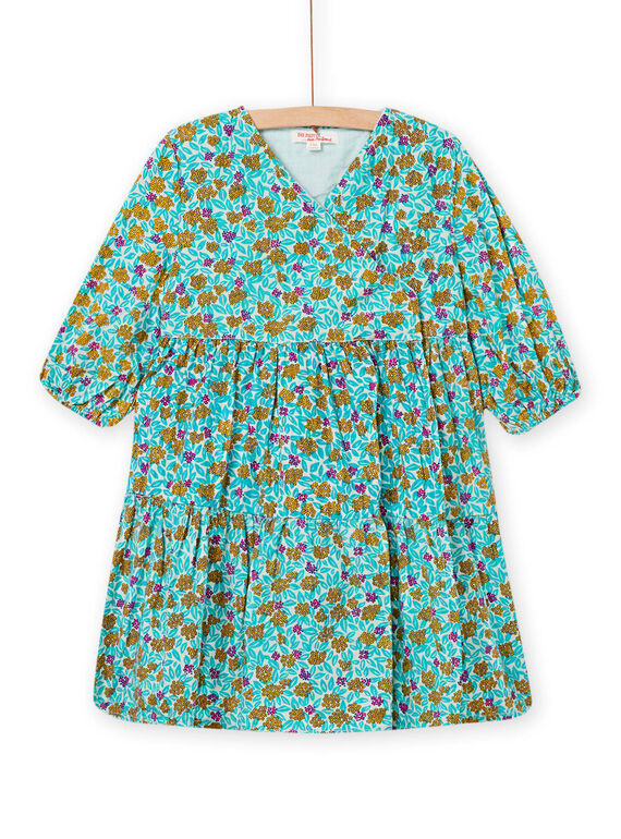 Vestido de color verde almendra para niña NAGAROB3 / 22S901O3ROB611