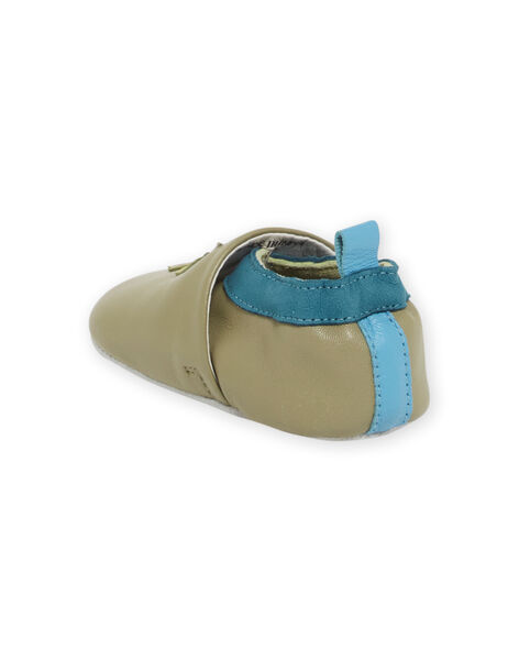 Patucos caqui con estampado de dinosaurios para bebé niño NUCHOSDINOS / 22KK3824D3S604