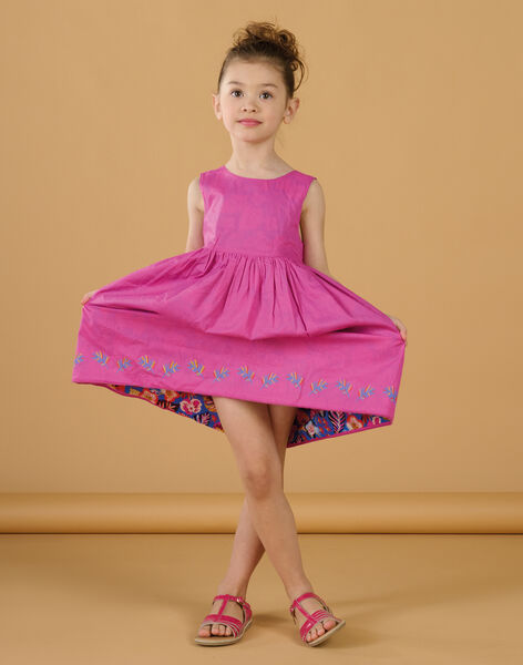 Vestido azul y rosa reversible RAJUNROB2 / 23S901U2ROBC209