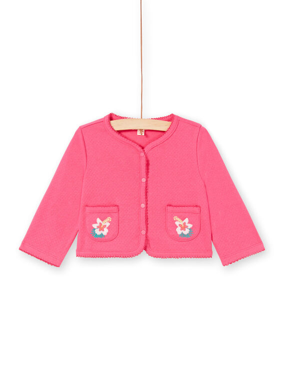 Cárdigan rosa para bebé niña LIBONCAR / 21SG09W1CAR302