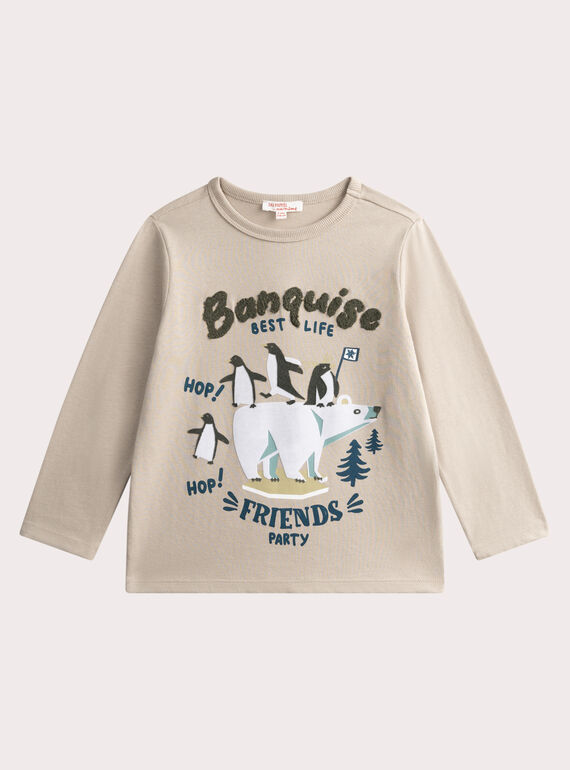 Camiseta gris con animación de témpano de hielo para niño VOPERTEE3 / 24W902R1TMLJ913