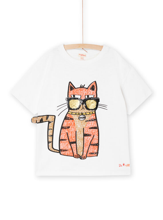 Camiseta blanca con estampado de gato colección spa ROSPATI3 / 23S902P1TMC000