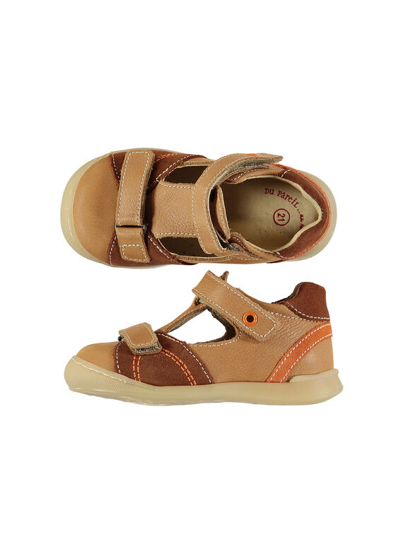 Salomés de piel para bebé niño FBGSALNIA2 / 19SK3881D13804