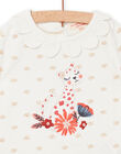 Camiseta de color crudo para bebé niña NISANBRA2 / 22SG09S2BRA001