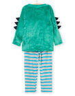 Pijama de terciopelo con dibujo de dragón PEGOPYJDRA / 22WH1239PYJ600