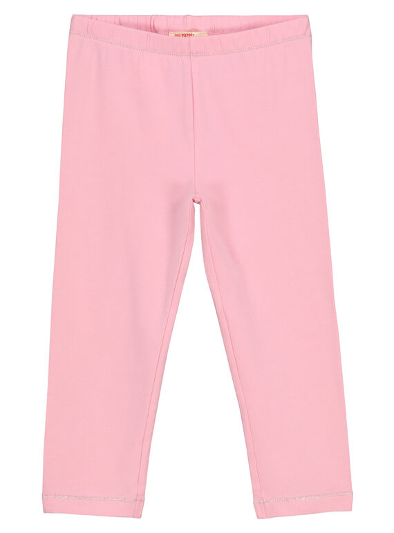 Leggings de color rosa para niña FYAJOLEG11 / 19SI01G5D26D303