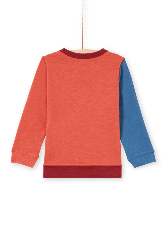 Camiseta de color rojo y azul marino para niño MOPATEE3 / 21W902H1TML719