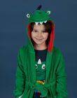 Bata verde con capucha y dibujo de cocodrilo para niña NEGOPEICRO / 22SH12G1RDCG623