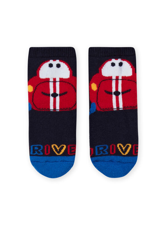 Calcetines azul marino con estampado de coche para bebé niño LYUHACHOB2 / 21SI10X2SOQ713