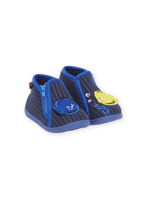 Botines de color azul marino, para bebé niño NUPANTMARIN / 22KK3825D0A070