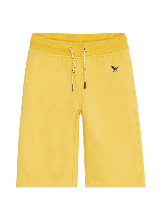 Bermudas de muletón de color amarillo para niño JOJOBER2EX / 20S90259D25B116