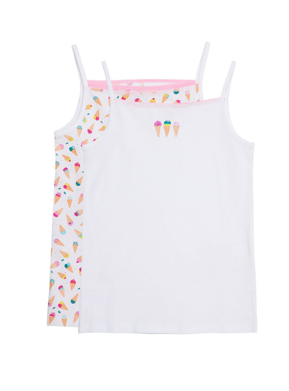Pack de dos camisetas de tirantes fino para niña JEFADEL / 20SH11V1HLI000