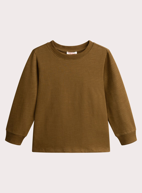 Camiseta de color caqui para niño VOJOTIRIB3 / 24W902I8TMLI814