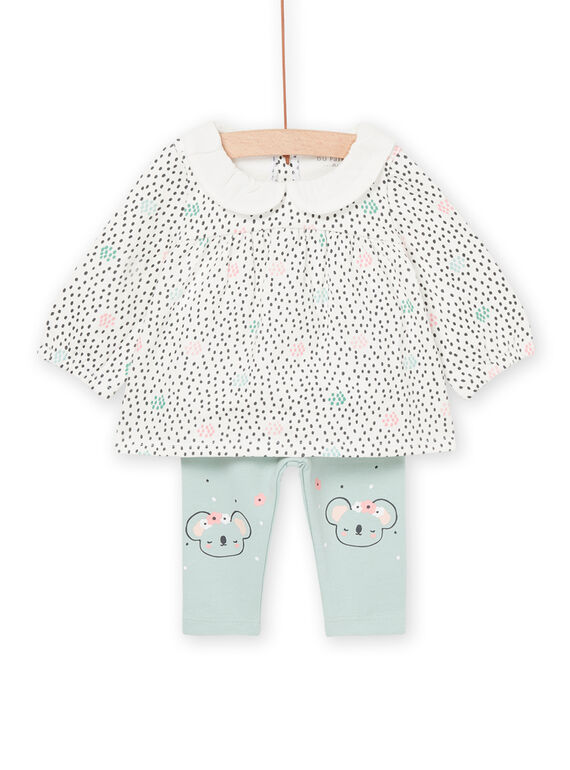 Blusa con estampado floral y pantalón POU1ENS2 / 22WF0381ENS001