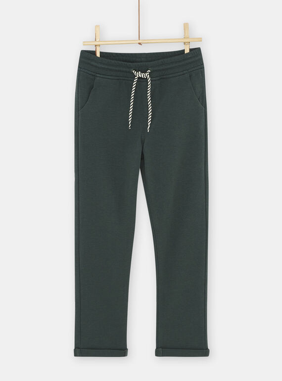Pantalón casual de color verde oscuro para niño SOKYOJOG1 / 23W902I1JGBG618