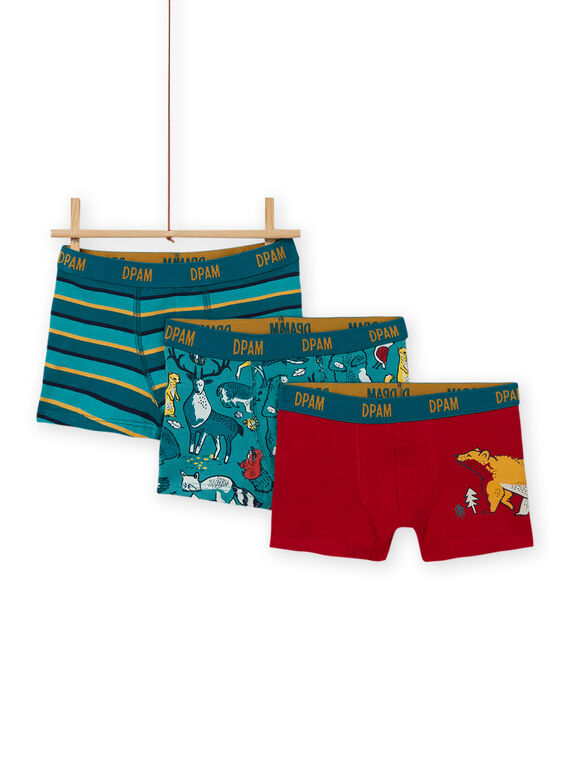 Pack de 3 bóxers a juego con estampado de dinosaurios para niño MEGOBOXCANA / 21WH12C1BOX714