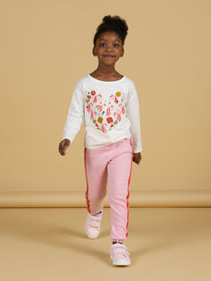 Camiseta de color crudo con estampado de unicornio para niña NAVITEE3 / 22S901M3TML001