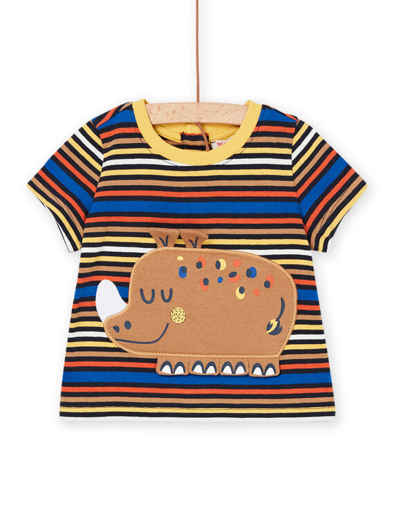 Camiseta multicolor con estampado de rayas RUJUNTI2 / 23SG10U1TMCC226