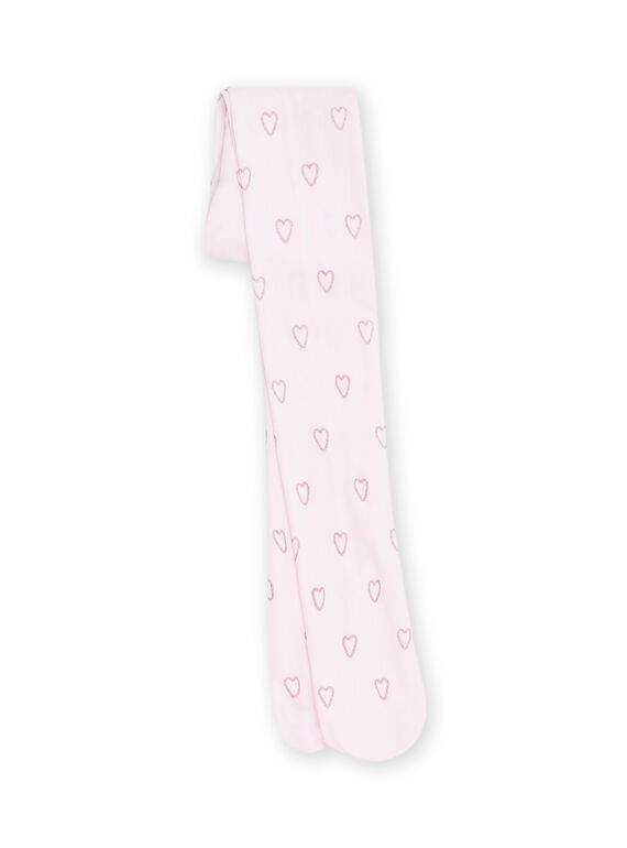 Leotardos de color rosa claro con estampado de corazones RYAJOSCOL2 / 23SI0174COL321