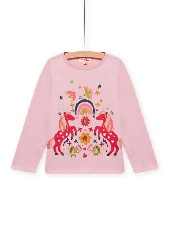 Camiseta rosa con estampado de unicornio para niña NAVITEE1 / 22S901M1TMLD326