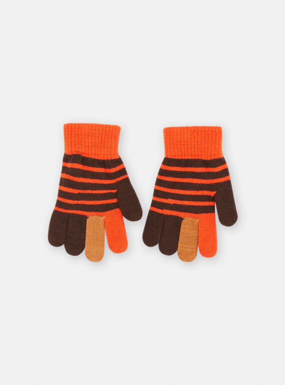 Guantes de punto color ébano para niño SYOGROGAN4 / 23WI02O1GANI808