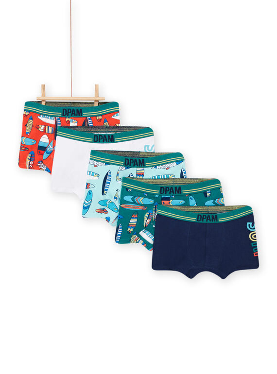 Pack de 5 bóxers a juego para niño NEGOBOXSEM3 / 22SH12J4BOXC235