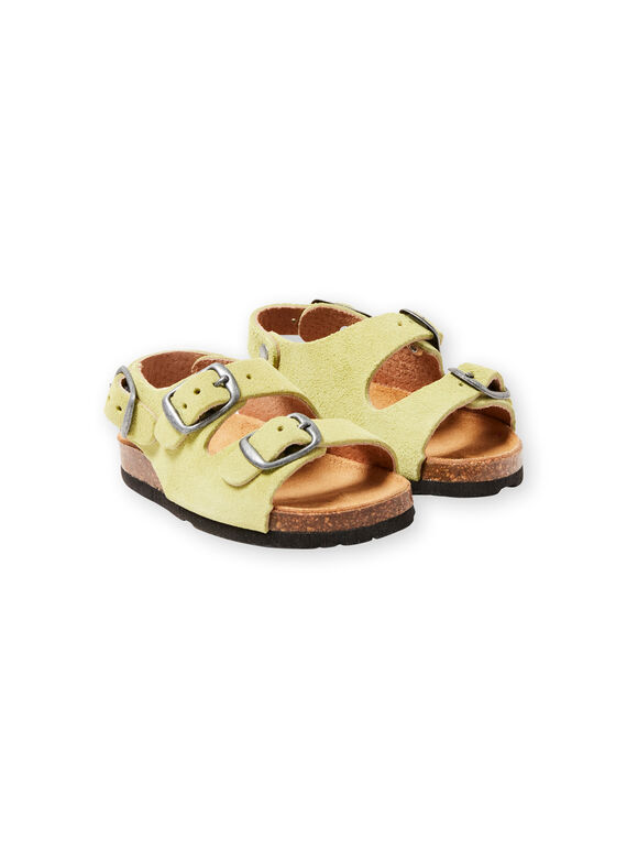 Sandalias lisas de color verde pastel para bebé niño LBGNUVERT / 21KK3853D0E602