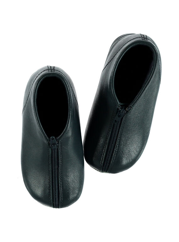 Botines de piel de color azul marino unisex para bebé GBGBOBEBE / 19WK38B1D0A070