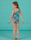 Bañador turquesa con estampado de flores RYAMER3 / 23SI01R5MAIC217