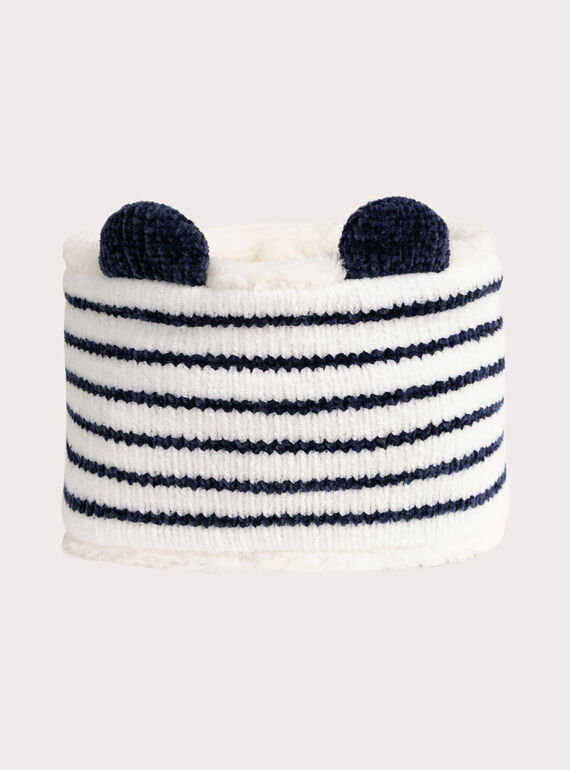 Snood de rayas marinas para bebé niño  VYUGROSNO / 24WI10M1SNO001