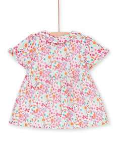 Blusa rosa y naranja con estampado foral, para bebé niña LIVICHEM / 21SG09U1BLU000