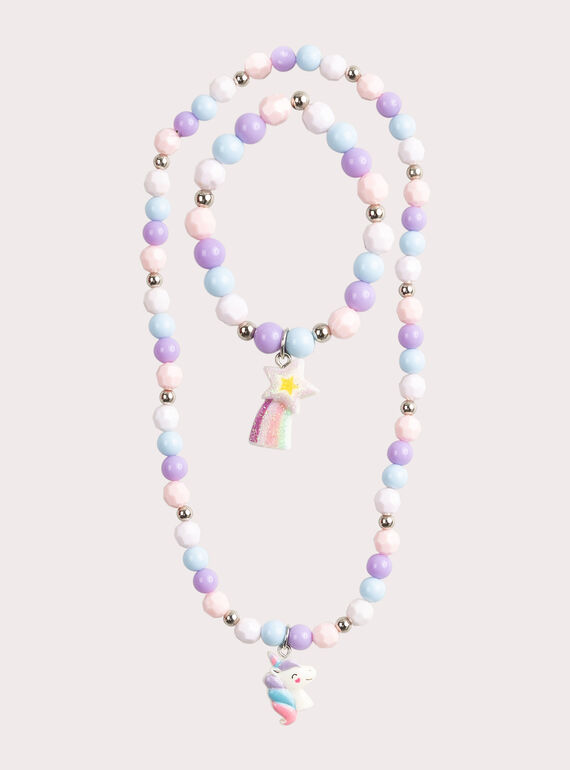 Ador collar y pulsera de unicornio para niña  VYAJOSET1 / 24WI01L1CLI099