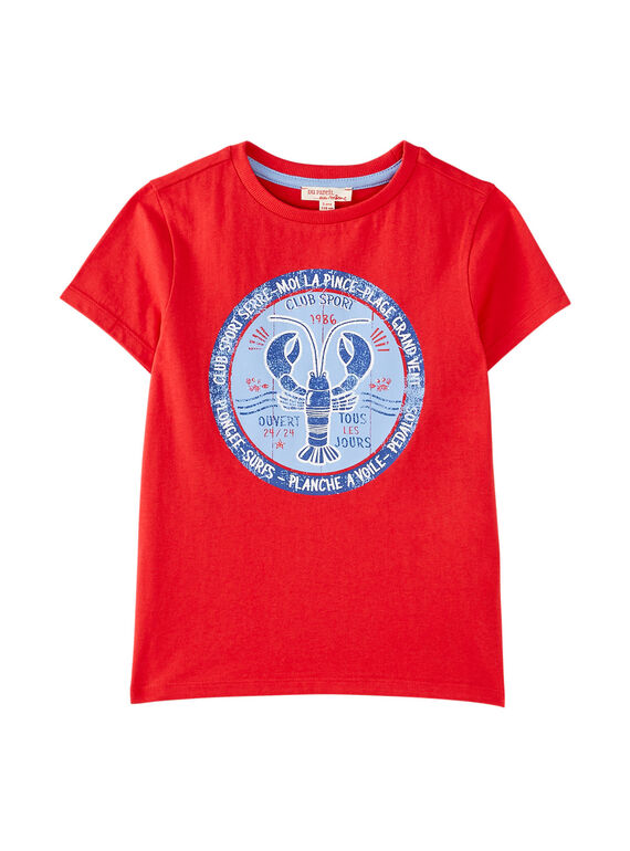 Camiseta de manga corta de color rojo para niño JOCEATI6 / 20S902N4TMCF524