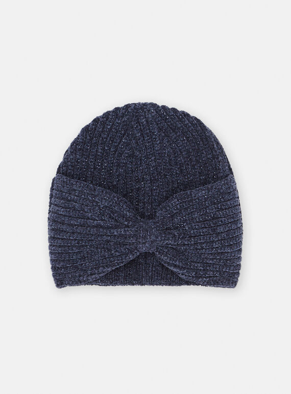 Gorro azul marino de punto de canalé SYAJOBON4 / 23WI0192BON070