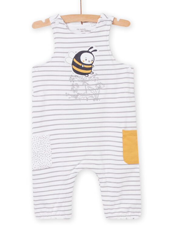 Peto blanco y gris para recién nacido unisex NOU1SAL1 / 22SF0541SAL000