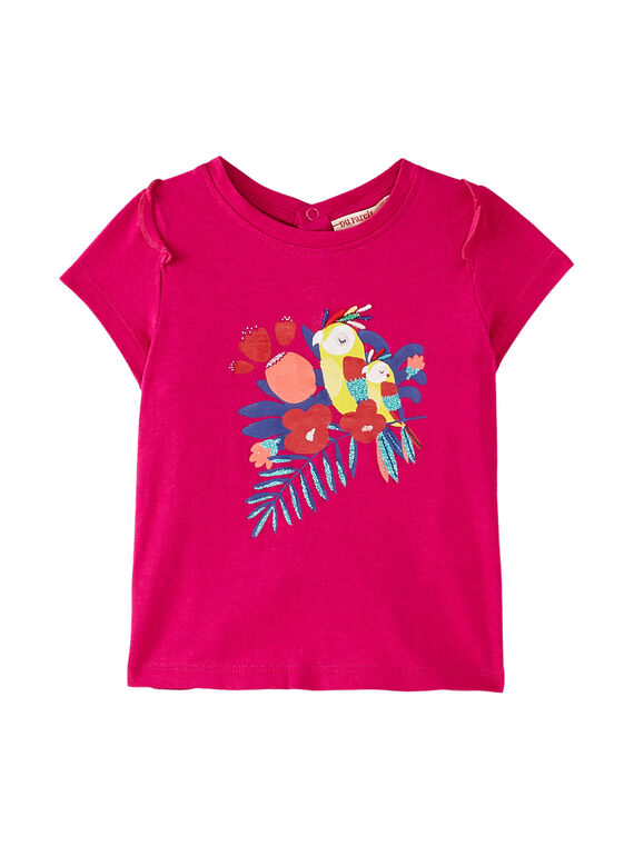 Camiseta de manga corta de color fucsia para bebé niña JIMARTI / 20SG09P1TMC310