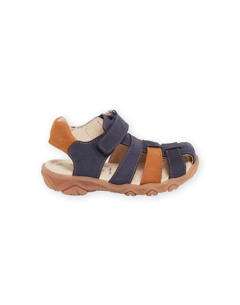 Sandalias de piel de color azul marino ROSANDBOSPOR / 23KK3661D0E070
