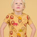 Camiseta marrón con estampado de león para niño