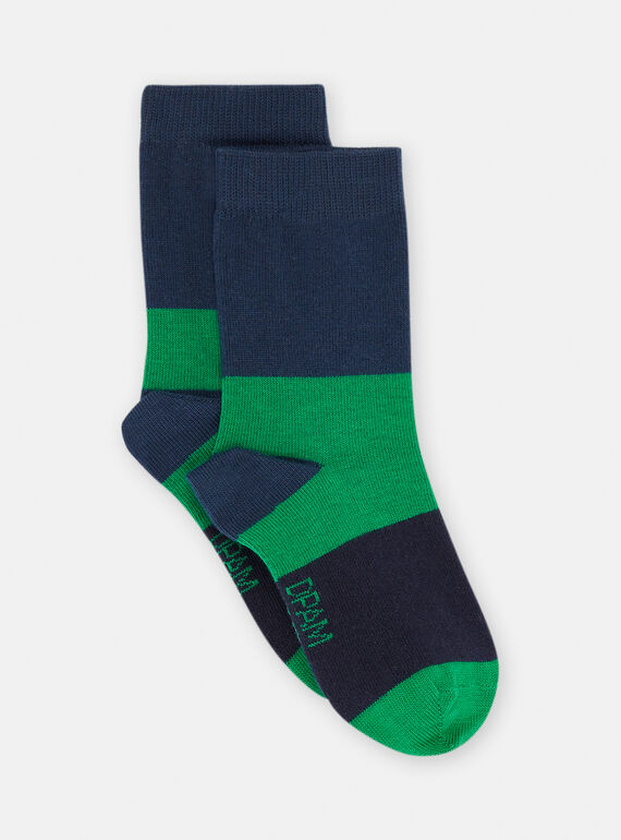 Calcetines verdes con estampado de rayas SYOJOCHOC3 / 23WI02M2SOQ600