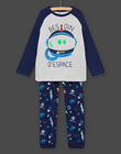 Pijama con dibujo de escafandra fluorescente para niño NEGOPYJSPA / 22SH12G5PYJJ922