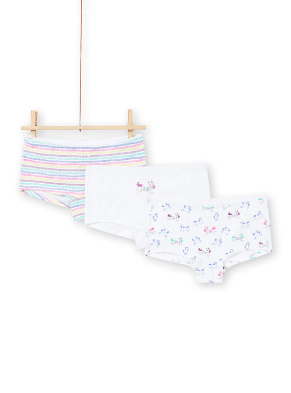 Pack de 3 shortis de color crudo y fluorescente a juego para niña MEFAHOTLIC / 21WH11B2SHY000