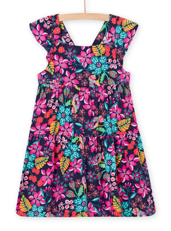Vestido multicolor con estampado floral para niña NAJOROB8 / 22S901C4ROBC211