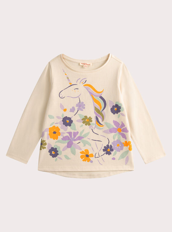 Camiseta con animación de unicornio con purpurina para niña VAPERTEE2 / 24W901R3TML005
