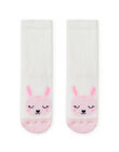 Calcetines de color crudo con estampado de conejo para bebé niña MYIJOSOQB4 / 21WI0912SOQ001