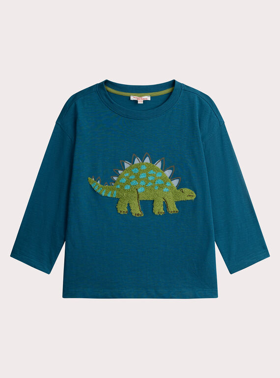 Camiseta azul turquesa oscuro animación dino para niño  VOKLITEE4 / 24W90243TMLC235