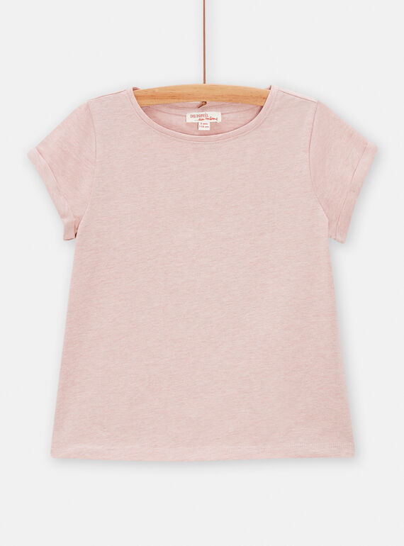 Camiseta rosa de manga corta para niña TAESTI2 / 24S901V2TMCD328