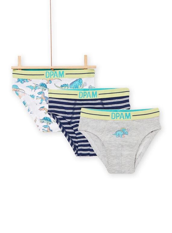 Pack de 3 slips con estampado de dinosaurio para niño NEGOSLIDIN / 22SH12I1D5L000